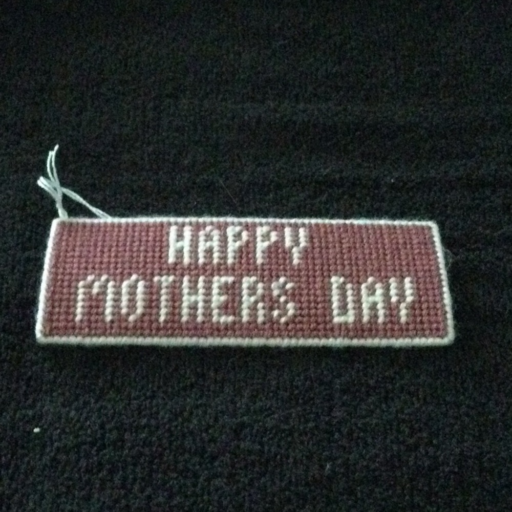 Happy Mother's Day Needlepoint Sign